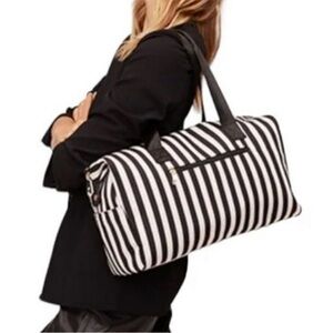 NWT ALICE + OLIVIA Positano Striped Duffle Bag